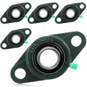 Threlaco 5팩 UCFL205-16 베개 블록 베어링 1 보어 샤프트 플랜지 마운트 볼 유닛 2볼트 자체 정렬 주철