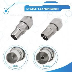 니켈 도금 금속 안테나 TV 남성 OR 여성 플러그 케이블 비디오 RF 대나무 9.5 커넥터 B5