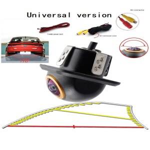 호환 EURS AHD720/CCD 자동차 후진 카메라  어안 골든 렌즈  HD 나이트 비전  차량 후방 주차 라인 포함