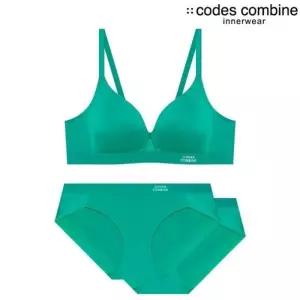 [매장정품] 코데즈컴바인 이너웨어 노와이어 브라1 + 팬티2 세트 CCWBRBP552GR