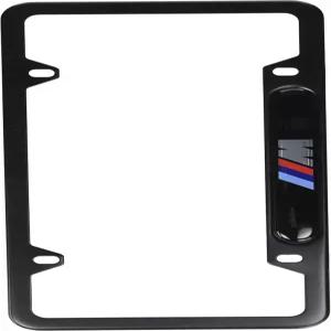 M 로고가 있는 BMW 블랙 스테인리스 스틸 라이선스 프레임