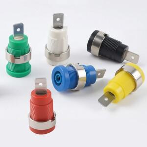 40피스 32A 4MM 절연 바나나 플러그 암 잭 소켓 6 색 멀티 미터  패널 마운트 바인딩 포스트 커넥터