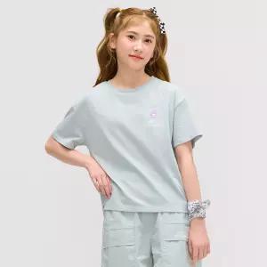 오션스카이 2color여아 스트레치 배색 반팔 T-shirt - 멀티 JSET_DBJG5862D 937143