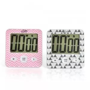 에바 북유럽풍 디자인 타이머(핑크/그레이) 에바 북유럽풍디자인타이머