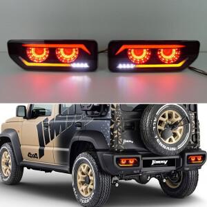 스즈키 짐니 IV 2019-2025용 자동차 LED 테일 라이트 후미등 + 브레이크 램프 + 후진등 + 다이나믹 턴 시그
