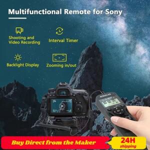 AODELAN 카메라 셔터 릴리즈 타이머 줌 리모컨  소니호환 캠코더 A7RV ZV-1 FX3 Z150 Z280 AXP55