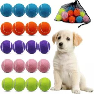 스윙어 소형 테니스 공 20 팩 2인치 트레이닝 운반하기 쉬운 메쉬 휴대용 가방을 갖춘 반려견용 운동