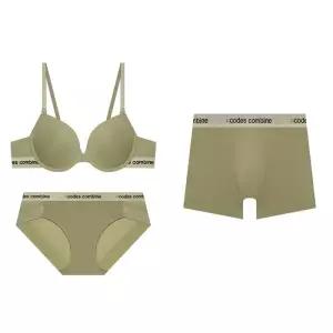 [매장정품] 코데즈컴바인 이너웨어 베이직 남녀커플 브라+팬티+드로즈 세트 (CEWBRBPDR961KH)