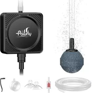 에어 튜빙 스톤 체크 밸브 및 흡입 컵이 있는 1-15갤런 어항용 Pawfly 미니 수족관 펌프 초조용한 산소