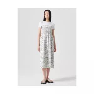 매장정품 에잇세컨즈 8SECONDS 플라워 패턴 스모킹 롱 원피스 화이트 (324571AY31) 324571AY31 629941