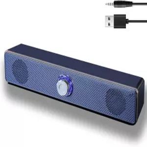 컴퓨터 스피커 유선 USB 구동 사운드 바와 스테레오 사운드를 갖춘 PC 데스크탑 플러그 - 데스크톱용 3.5mm