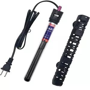 ZHGSERVU 수족관 히터 100W/300W/500W 수중 자동 온도 조절기 거북이 수조 10-90갤런 보호 슬리브 및 3개의