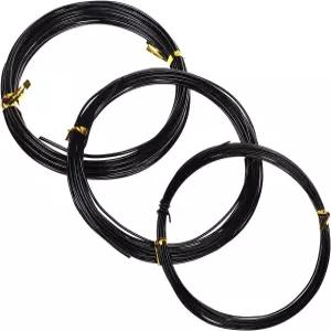 코스모스 3 사이즈 16.4피트 길이의 알루미늄 정원 식물 분재 트레이닝 와이어 트위스트 타이 - 1.0mm