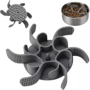 아니포 개 슬로우 피더 볼 실리콘 나선형 애완동물 사료 공급기 삽입물은 스테인리스 스틸 유리 세라믹