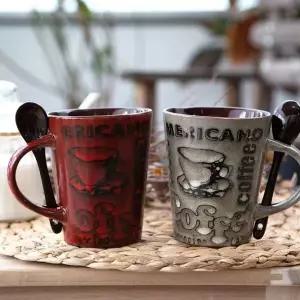 바리스타 머그컵 2P (레드/아이보리) (1BOX/20개)
