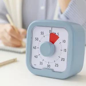 탁상 스톱워치 수능생 공부 무소음 건전지 알람 시계 2컬러