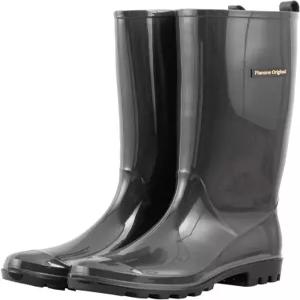 플래논 톨 레인 부츠 여성용 패션 방수 경량 야외 정원 신발 머크 미끄럼 방지 작업화 고급 컴포트 깔창이