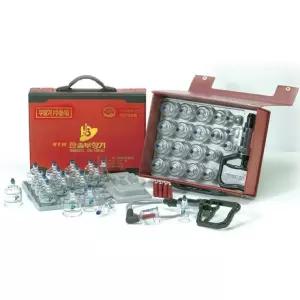 한솔 삶는 부항기 19컵 세트 (부항컵+부항펌프+지압봉+연결줄) 부황기 가정용 휴대용 의료기기 부항 열탕소