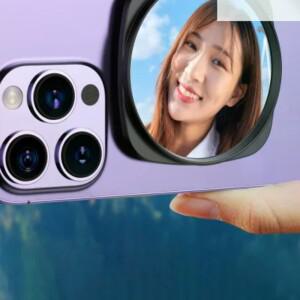 스마트폰 카메라 미러 반사 클립 키트 휴대용 모바일 폰 보관 가방 포함 후면 셀피