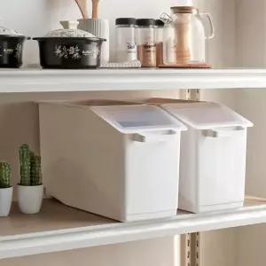 베이직 슬림 수납형 사료 시리얼 쌀보관통 18L/9kg