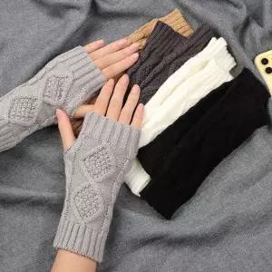 꽈배기 니트 핸드워머 반장갑 암워머 겨울 팔토시 IMj9+6IbI