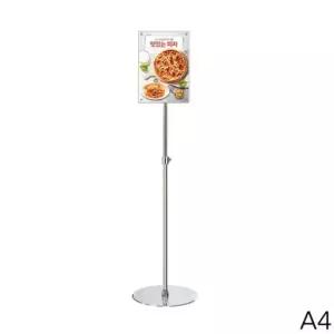 [문구/오피스] A4 자석부착식 포스터스탠드 크롬 원형 P A4 포스터 POP 스탠드 행사 전시회
