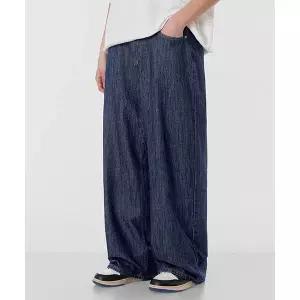 매장정품GLW 린넨 라이크 이지 와이드 데님 팬츠 딥인디고22SPGP19NA100359