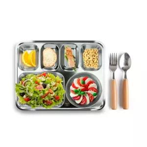 성인용 식당용품 4찬 어른 스텐식판