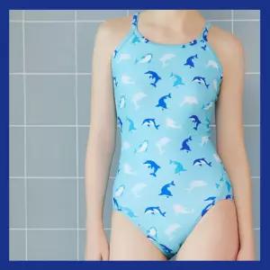 강습 시니어 예쁜 수영복 브랜드 블루 돌핀 돌고래 삼각백 원피스수영복 수영강습