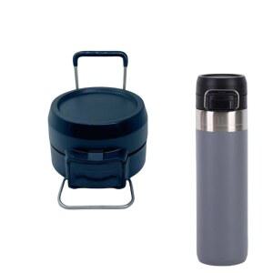 [미국배송] 스탠리 퀵 플립 GO용 교체 뚜껑 컵 24온스 36온스 물병 원 버튼 물병 뚜껑(블랙)과 호환되는 텀블러 뚜껑