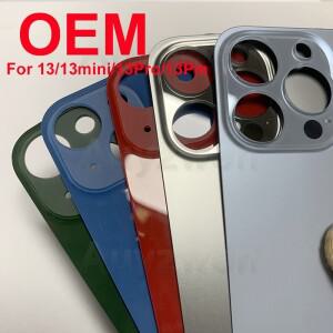 아이폰호환 13 13미니 소형 13프로 맥스용 OEM 대형 홀 백 커버 글라스 1개  후면 유리 리어 도어 하우징