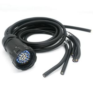 19핀 소카펙스 케이블 브레이크인 브레이크아웃 2.5mm2 소카에서 파워콘 커넥터로 연결  멀티 조명 오디오