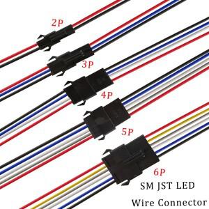 5Pair/10피스 SM JST LED 커넥터 케이블 RGB 스트립 라이트 어댑터에 대 한 2/3/4/5/6 핀 플러그 소켓 남성