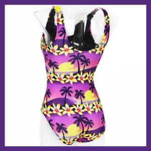 강습 시니어 예쁜 수영복 브랜드 하와이썬셋 브라캡내장형 아쿠아로빅 u백 엄마수영복 스파온천