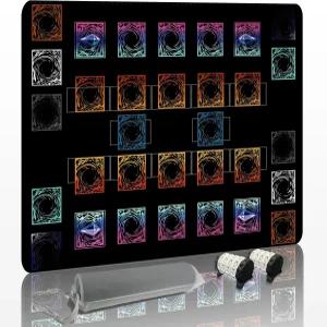 유기오 플레이 매트 2인용 무료 카운터*2 및 보관 가방 마스터 룰 듀얼 필드 존 대형 카드 게임 오리지널