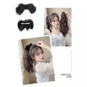 헤어핀가발 여자 리본핀 탈부착 분리형 집게 포니테일 부분 가발