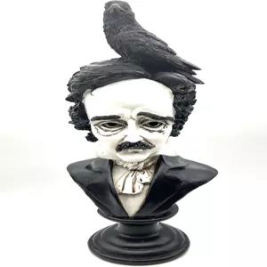 루스틱스 에드거 앨런 포 흉상 ？ 까마귀 에서 영감을 받은 고딕 레이븐 피규어 문학 빅토리아 시대 가정