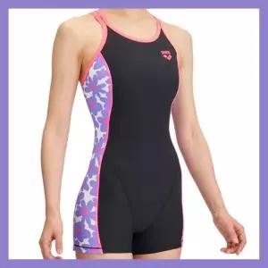 강습 고급수영복 브랜드 아레나 일본 수입 플라워 데이지퍼플 1부 아쿠아로빅 2부BKPP 체형보정핏