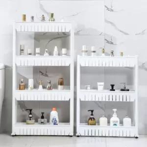 이동식틈새수납장 3단 4단 주방 냉장고 세탁실 틈새 정리