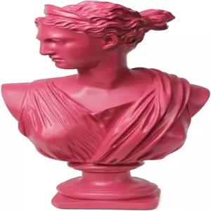 YUEOECOR 12인치 그리스 다이애나 여신상 - 고전 로마 머리 흉상 신화 피규어 조각상