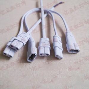 Op LED 형광 튜브용 구리 코어 와이어 도킹 연결 수컷 암컷 플러그 전원 케이블  T5 브래킷 라이트  2 홀