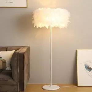 깃털 장스텐드 거실 무드등 장식 플로어램프 인테리어 디자인 모델하우스 스탈 카페 크리스탈