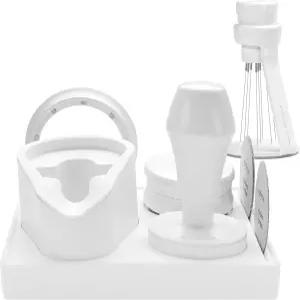 Normcore 53.3mm 7-in-1 컴팩트 바리스타 키트 커피 탬퍼 유통업체 도구 스탠드가 있는 WDT 투약 깔때기 퍽