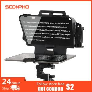 태블릿 노트북 스마트 폰 카메라 용 Soonpho F7 F8 텔레 프롬프터 라이브 스트리밍 녹화 비디오 Bluetooth