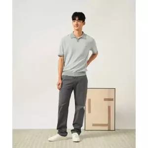매장정품 BEANPOLE 빈폴 MEN 가먼트 다잉 컴포트핏 팬츠 그레이 BC5721C133 1193780