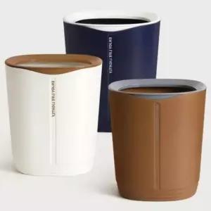 [생활] 투톤 컬러 오픈형 쓰레기통 미니 휴지통 사무실용