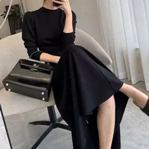 [에이치플러스몰]볼레로 인기 A라인 반목 디자인 하객룩 긴팔 롱원피스