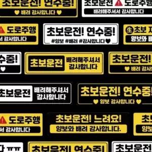 [CAR] 잘보이는 초보운전자 주행연습 반사 스티커 도로주행 안전 표시