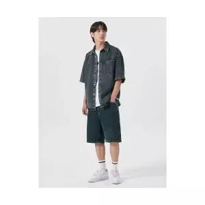 매장정품 에잇세컨즈 8SECONDS 컬러 워싱 데님 쇼츠 그린 (454525LP3M) 454525LP3M 630111