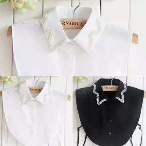 여자 데일리 넥 케이프 레이어드 목 카라 블라우스 qUE6+8bsP